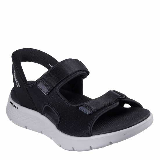 Skechers Мъжки Сандали Slip-Ins - Quarter Strap Sandal Flat Sandals Mens Черно/Сиво 