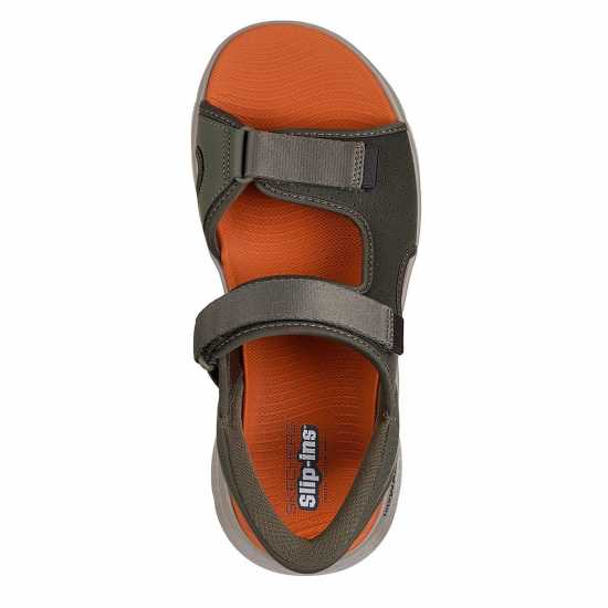 Skechers Мъжки Сандали Slip-Ins - Quarter Strap Sandal Flat Sandals Mens Олива Skechers Мъжки Сандали Slip-Ins - Quarter Strap Sandal Flat Sandals Mens Олива