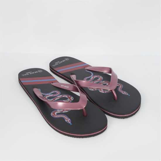 Brave Soul Mens Classic Flip Flop Черно Brave Soul Mens Classic Flip Flop Черно