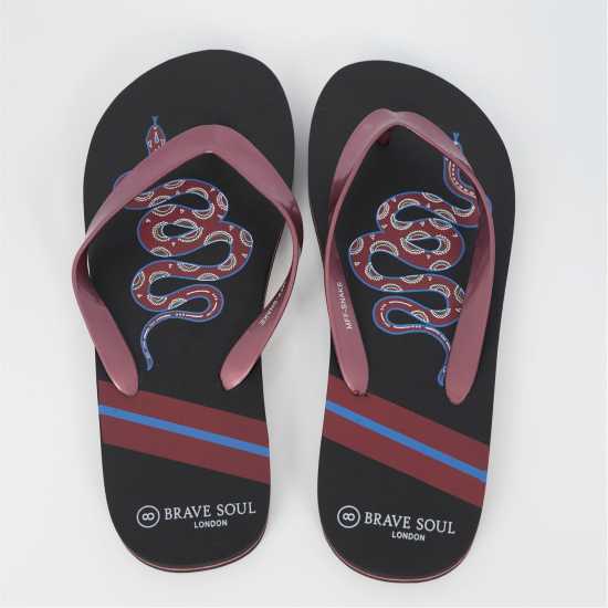 Brave Soul Mens Classic Flip Flop Черно Brave Soul Mens Classic Flip Flop Черно