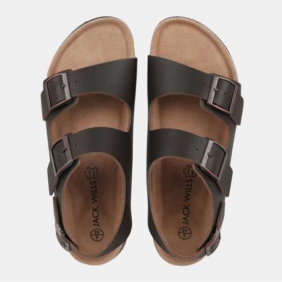 Men's Leather Slip On Flat Sandals Men's Leather Slip On Flat Sandals
