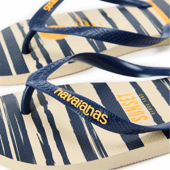 Havaianas Мъжки Джапанки Hav. Top Nautical Navy Blue/white/n Flip Flops Mens Beige/Navy 