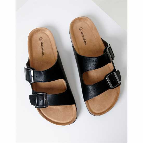 Threadbare Atticus Flat Sandal Черно Threadbare Atticus Flat Sandal Черно