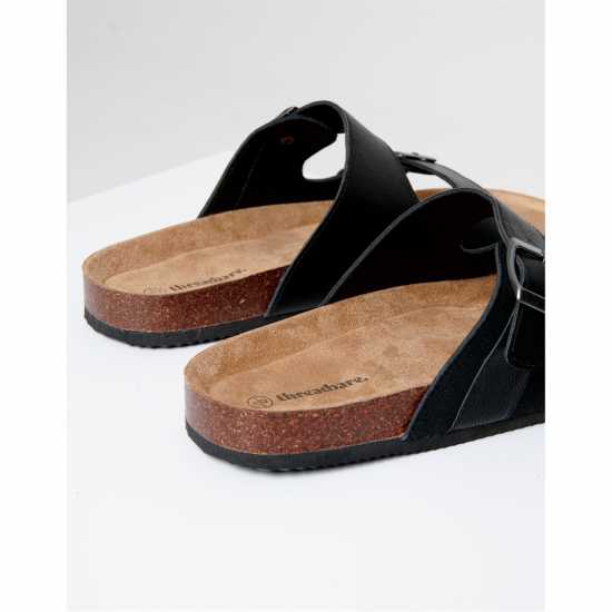 Threadbare Atticus Flat Sandal Черно Threadbare Atticus Flat Sandal Черно