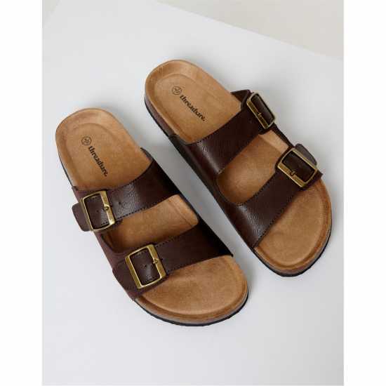 Threadbare Men's Atticus Flat Sandal Кафяво 