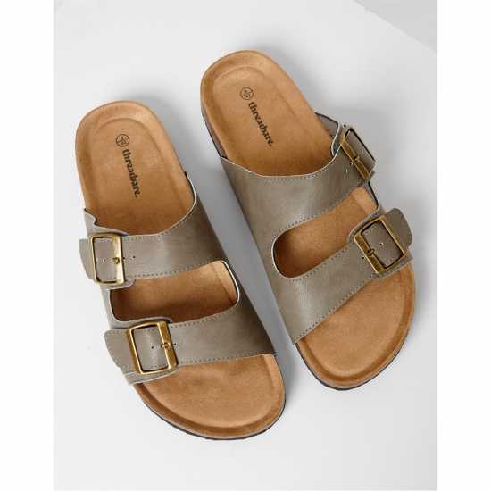 Threadbare Atticus Flat Sandal Камък 
