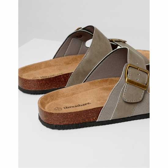Threadbare Atticus Flat Sandal Камък 