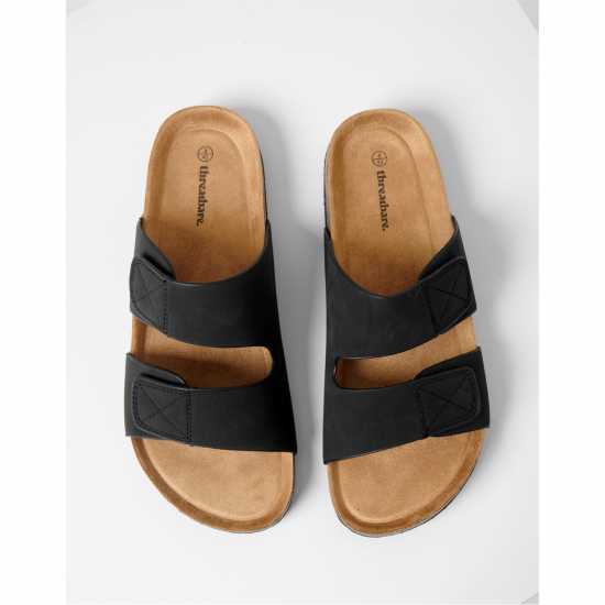 Threadbare Artemis Flat Sandal Черно 