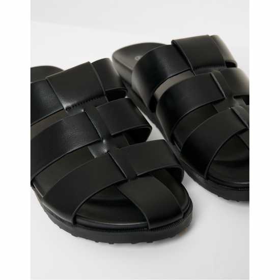 Threadbare Abel Flat Sandals Черно 