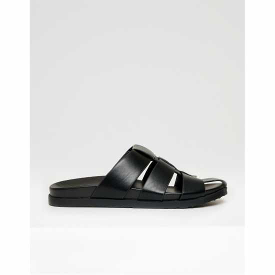 Threadbare Abel Flat Sandals Черно 