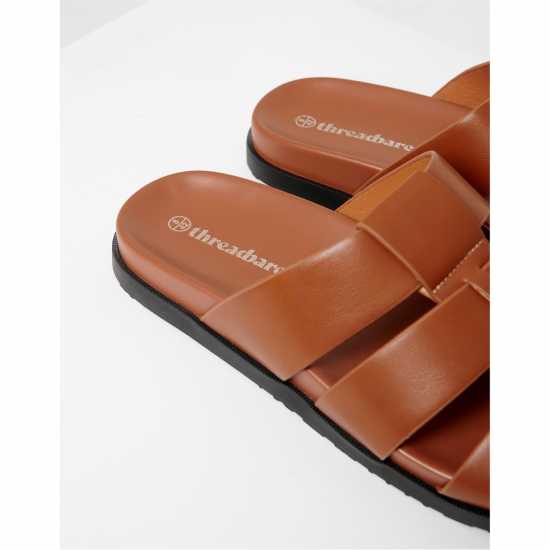 Threadbare Abel Flat Sandals Кафяво 