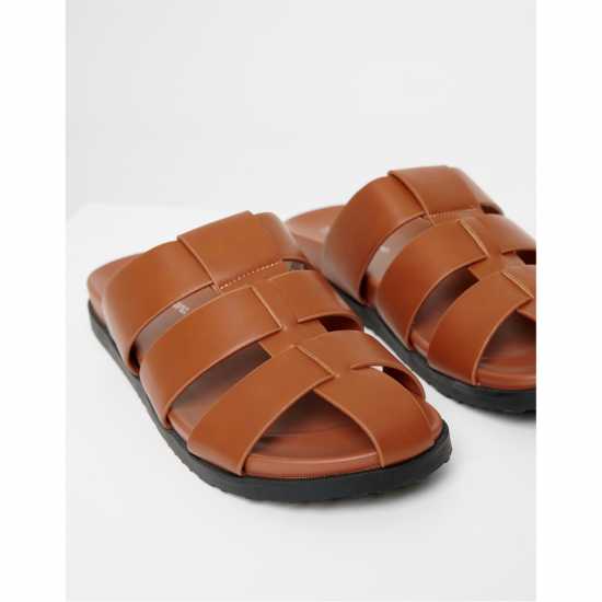 Threadbare Abel Flat Sandals Кафяво 