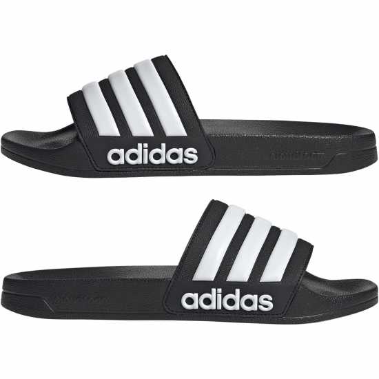 Adidas Adilette Shower Slides Unisex Черно/Бяло Мъжки сандали и джапанки