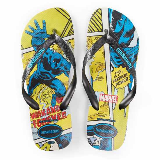 Havaianas Unisex Adults Marvel Classics Black Flip Flops Black/Black 