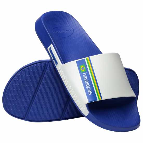 Havaianas Джапанки Hav. Slide Brasil Marine Blue 43/44 Flip Flops Unisex Adults  