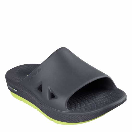 Skechers Мъжки Джапанки Dual Density Premium Arch Fit Hyper Sliders Mens Charcoal/Green 