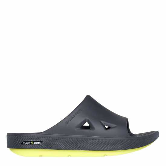 Skechers Мъжки Джапанки Dual Density Premium Arch Fit Hyper Sliders Mens Charcoal/Green 