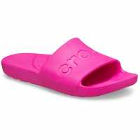Crocs Adults Logo Sliders Розово Смущение 