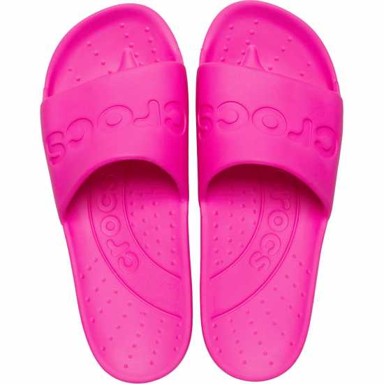 Crocs Adults Logo Sliders Розово Смущение 