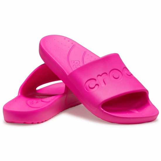 Crocs Adults Logo Sliders Розово Смущение 