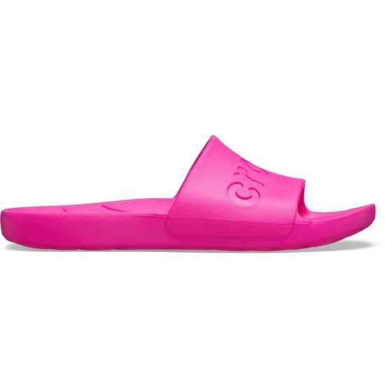 Crocs Adults Logo Sliders Розово Смущение 