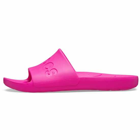 Crocs Adults Logo Sliders Розово Смущение 
