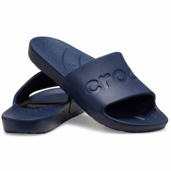 Crocs Adults Logo Sliders Морска синьо Crocs Adults Logo Sliders Морска синьо