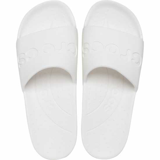 Crocs Adults Logo Sliders Бяло 