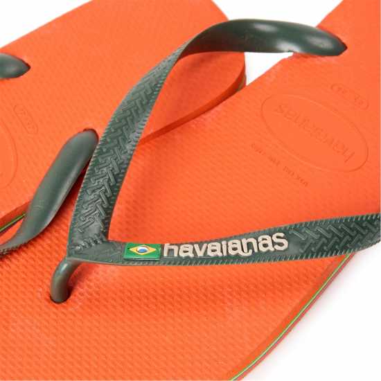 Havaianas Джапанки Men's Hav Brasil Logo Ruby Red Flip Flops Sunset Orange 