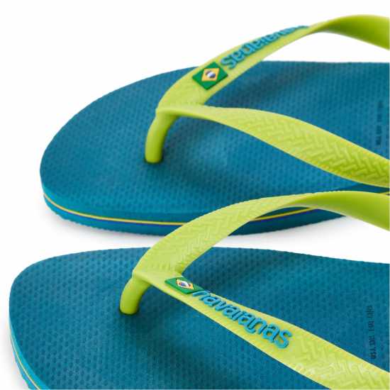 Havaianas Джапанки Men's Hav Brasil Logo Ruby Red Flip Flops Amznte Blue 