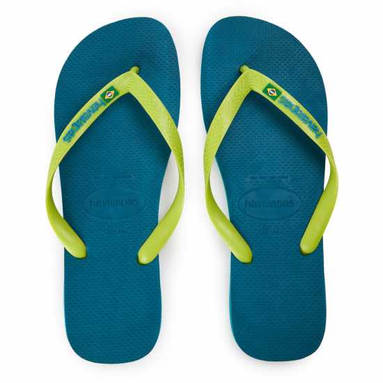 Havaianas Джапанки Men's Hav Brasil Logo Ruby Red Flip Flops Amznte Blue 