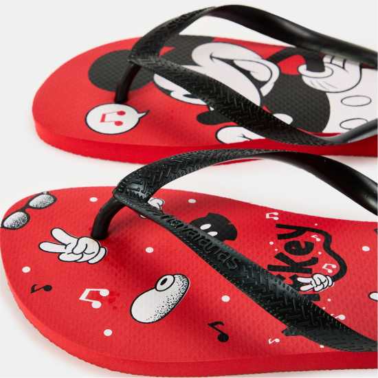 Havaianas Джапанки Men's Top Disney Ruby Red And Black Flip Flops Ruby Red/Black 