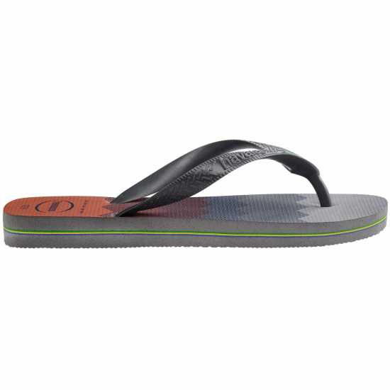 Havaianas Мъжки Джапанки Hav. Brasil Fresh Black/black/leaf Flip Flops Mens Steel Grey 