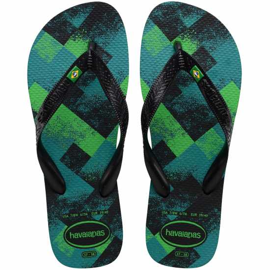 Havaianas Мъжки Джапанки Hav. Brasil Fresh Black/black/leaf Flip Flops Mens Havaianas Мъжки Джапанки Hav. Brasil Fresh Black/black/leaf Flip Flops Mens