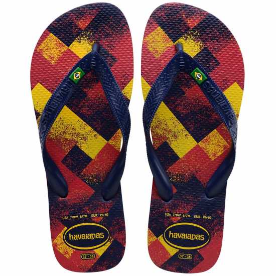 Havaianas Мъжки Джапанки Hav. Brasil Fresh Black/black/leaf Flip Flops Mens Navy Blue 