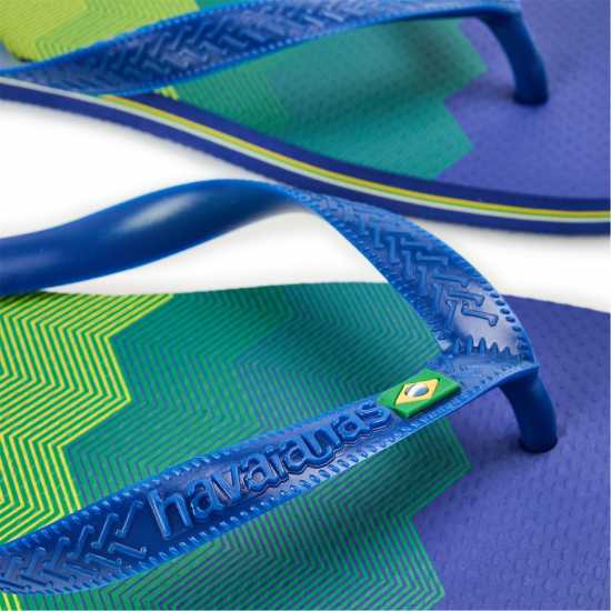 Havaianas Мъжки Джапанки Hav. Brasil Fresh Black/black/leaf Flip Flops Mens Marine Blue 