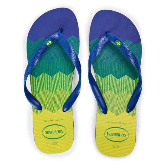 Havaianas Мъжки Джапанки Hav. Brasil Fresh Black/black/leaf Flip Flops Mens Marine Blue 