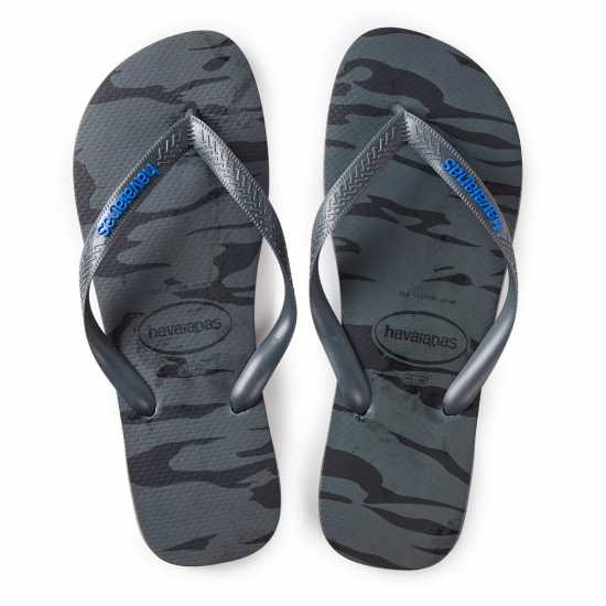 Havaianas Мъжки Джапанки Hav. Top Camouflage New Graphite 43 Flip Flops Mens  
