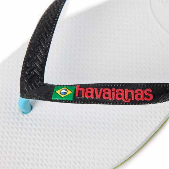 Havaianas Мъжки Джапанки Hav. Brasil Mix White/black 45/46 Flip Flops Mens  