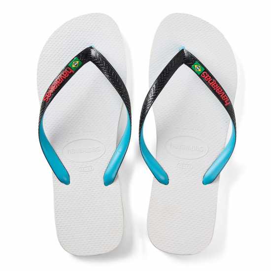 Havaianas Мъжки Джапанки Hav. Brasil Mix White/black 45/46 Flip Flops Mens  