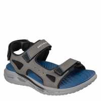 Skechers Men's Flat Sandals Charcoal 