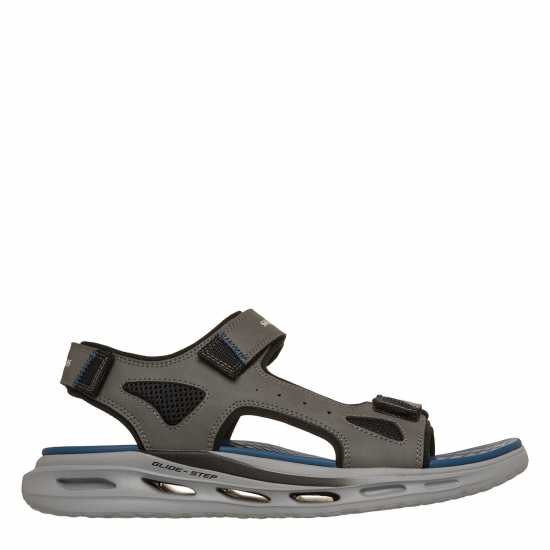 Skechers Men's Flat Sandals Charcoal 
