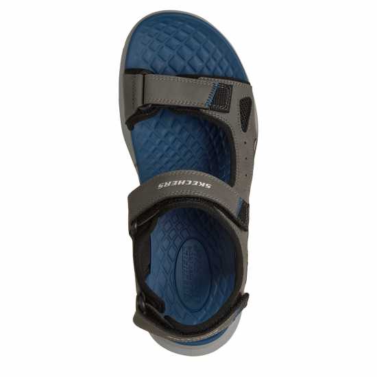Skechers Men's Flat Sandals Charcoal 