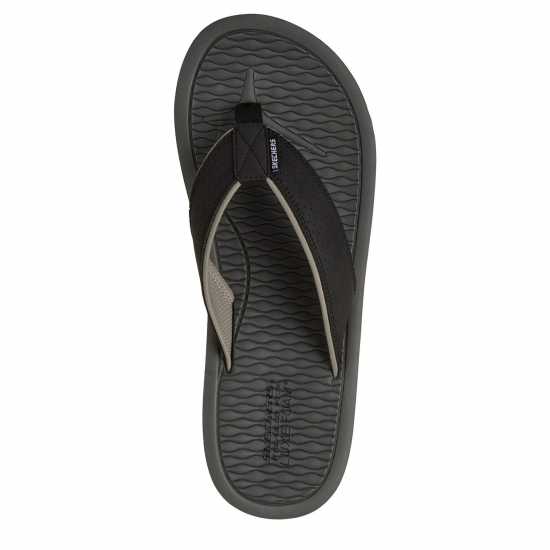Skechers Men's Flat Sandals Black 