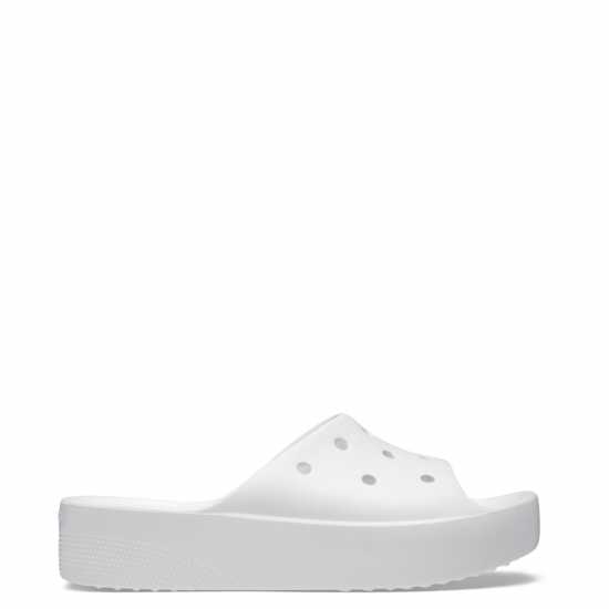 Дамски сандали и джапанки Crocs Classic Platform Shoes Womens Бяло Crocs Classic Platform Shoes Womens Бяло Дамски сандали и джапанки