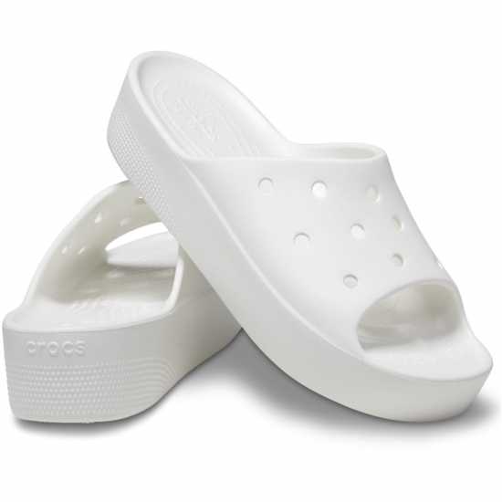 Дамски сандали и джапанки Crocs Classic Platform Shoes Womens Бяло Crocs Classic Platform Shoes Womens Бяло Дамски сандали и джапанки