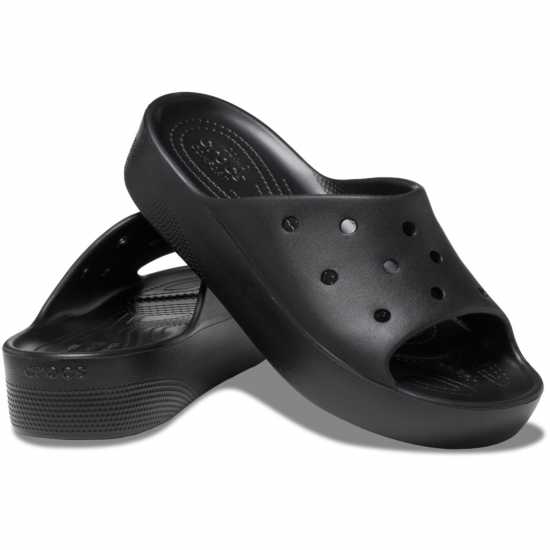 Дамски сандали и джапанки Crocs Classic Platform Shoes Womens Черно Crocs Classic Platform Shoes Womens Черно Дамски сандали и джапанки