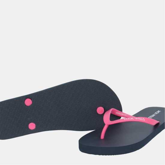 Джапанки Jack Wills Women's Jw Flop Flip Flops Navy/Pink 