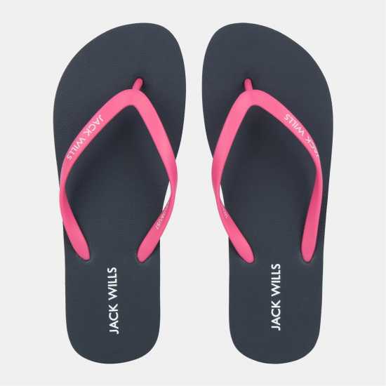 Джапанки Jack Wills Women's Jw Flop Flip Flops Navy/Pink 
