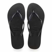 Havaianas Дамски Джапанки Slim Flip Flops Черно Дамски сандали и джапанки